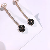 Flower Tassel Pearl Earrings Women's Fresh Ear Line Girl Gift