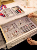 S/M Drawer Jewelry Storage Tray Organizer Box Earrings Rings Holder