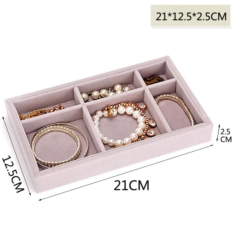 S/M Drawer Jewelry Storage Tray Organizer Box Earrings Rings Holder