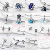 S925 Silver Amulet Charm Bead for 3mm Bracelets Women DIY Jewel