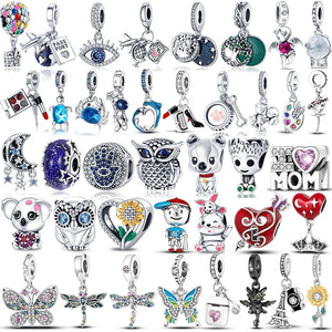 S925 Silver Amulet Charm Bead for 3mm Bracelets Women DIY Jewel