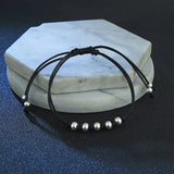 S925 Silver Beads Round Anklet Rope Hand-Woven Sterling Silver ANK001