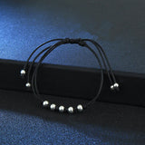 S925 Silver Beads Round Anklet Rope Hand-Woven Sterling Silver ANK001