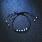 S925 Silver Beads Round Anklet Rope Hand-Woven Sterling Silver ANK001