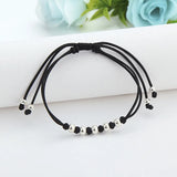 S925 Silver Beads Round Anklet Rope Hand-Woven Sterling Silver ANK001