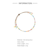 S925 Silver Bohemian Adjustable Bracelet for Girls