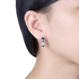 S925 Silver Geometric Diamond Earrings for Girls