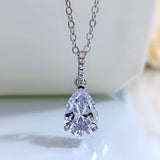 S925 Silver Necklace Water Drop Pendant Collar Chain