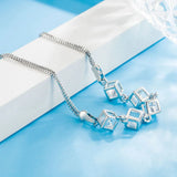 S925 Silver Bracelet with Zircon for Women, High Bangle