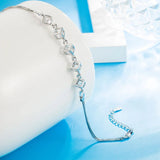 S925 Silver Bracelet with Zircon for Women, High Bangle