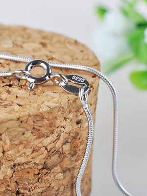 S925 Snake Necklace 1/2/3MM 16/18/20/22/24 inch Women Charm Wedding Gift Jewelry