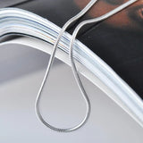 S925 Snake Necklace 1/2/3MM 16/18/20/22/24 inch Women Charm Wedding Gift Jewelry