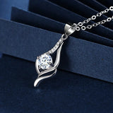 S925 Sterling Silver Zircon Necklace For Women