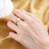 925 Silver Square Zircon Ring Women Wedding Jewelry