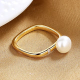925 Silver Square Zircon Ring Women Wedding Jewelry