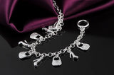 S925 Silver 8-Inch Bag/Stiletto Bracelet for Women Party Gift
