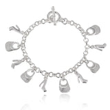 S925 Silver 8-Inch Bag/Stiletto Bracelet for Women Party Gift