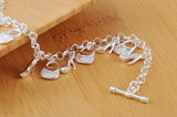S925 Silver 8-Inch Bag/Stiletto Bracelet for Women Party Gift