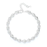 S925 Sterling Silver 8" Hollow Ball Chain Bracelet Women Charm Wedding Gift