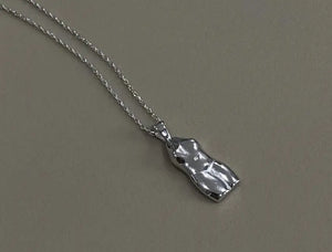 S925 Abstract Body Necklace Minimalist Pendant
