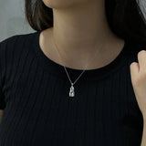 S925 Abstract Body Necklace Minimalist Pendant