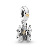 S925 Rainbow Castle Double Pendant Charm for Pandora Bracelet