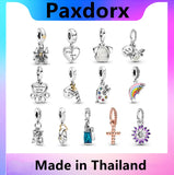 S925 Rainbow Castle Double Pendant Charm for Pandora Bracelet