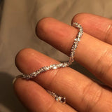 S925 Silver Bracelet 8in 1.5mm Women Wedding Gift Jewelry