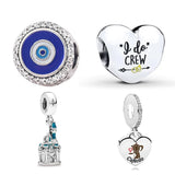 Sterling Silver Cafecito Dangle I Do Crew Charm Bracelet