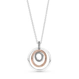 Sterling Silver Circle Necklace Original Pando Charm Pendant Jewelry
