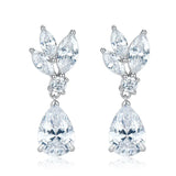 Personalized Flower Zircon Earrings, S925 Sterling Silver