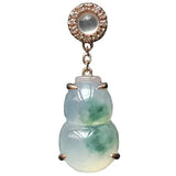 S925 Sterling Silver Ice Waxy Floating Flower Jade Necklace