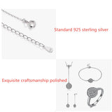 S925 Gold-plated Ring Pendant Clavicle Chain Necklace Jewelry