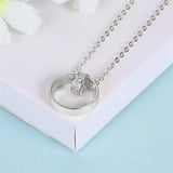 S925 Gold-plated Ring Pendant Clavicle Chain Necklace Jewelry