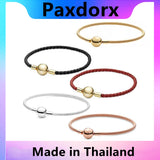 S925 Sterling Silver Leatherwear Bangle Collection Pave Bars Bracelet