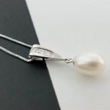 S925 Silver Zircon Pearl Pendant Clavicle Chain Women's Jewelry