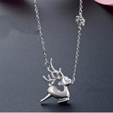 S925 Deer Pendant Clavicle Necklace Ladies Jewelry