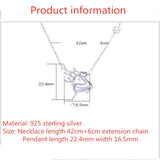 S925 Deer Pendant Clavicle Necklace Ladies Jewelry