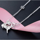 S925 Deer Pendant Clavicle Necklace Ladies Jewelry