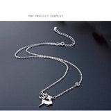 S925 Deer Pendant Clavicle Necklace Ladies Jewelry