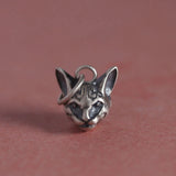 S925 Silver Kitten Head Cat Pendant Necklace Hand Strap Jewelry