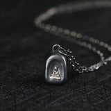 S925 Buddha Chinese Style Pendant Necklace Amulet Jewelry