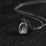 S925 Buddha Chinese Style Pendant Necklace Amulet Jewelry