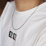 S925 Sterling Silver O-chain 55 Cm Necklace Men 2mm Bold Style Jewelry