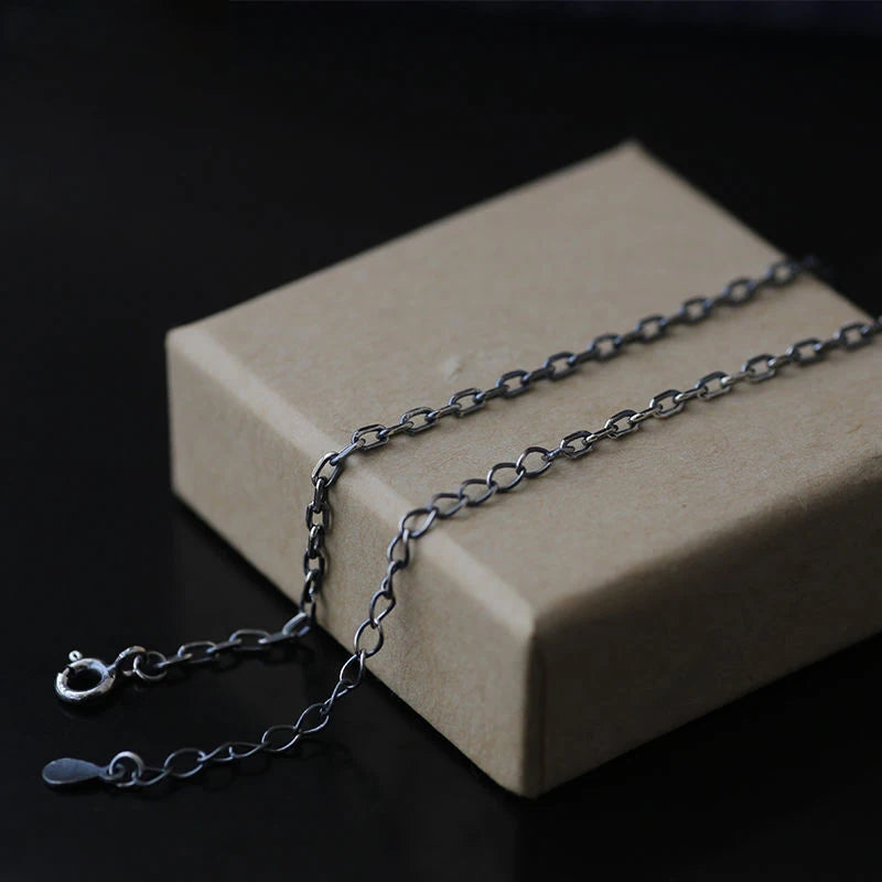 S925 Sterling Silver O-chain 55 Cm Necklace Men 2mm Bold Style Jewelry