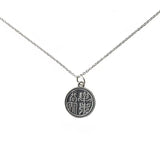 S925 Sterling Silver Necklace Chinese Style Round Sign Pendant Couple