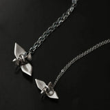 S925 Silver Necklace Retro Orchid Crane Pendant Jewelry