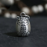 Sterling Silver Tiger Head Necklace Chinese Style Pendant
