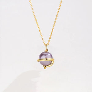 S925 Silver Pearl Asteroid Necklace & Bracelet Set Gift Jewelry