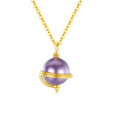 S925 Silver Pearl Asteroid Necklace & Bracelet Set Gift Jewelry